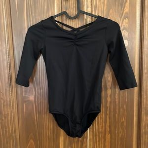 Girls black ballet leotard